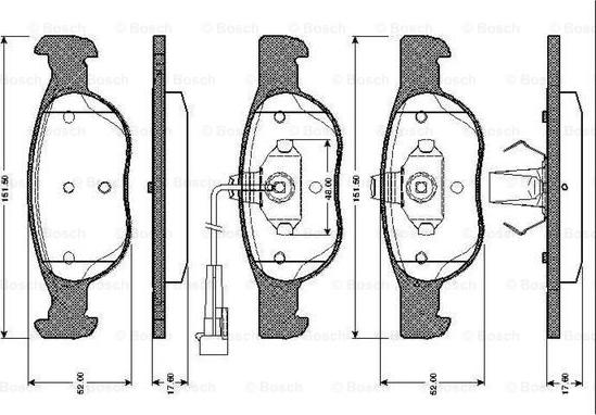 BOSCH 0 986 TB2 285 - Kit pastiglie freno, Freno a disco autozon.pro