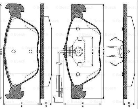 BOSCH 0 986 TB2 286 - Kit pastiglie freno, Freno a disco autozon.pro