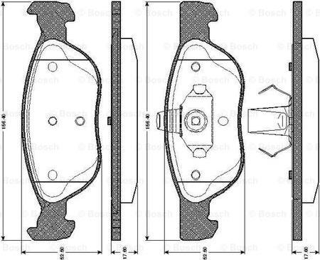 BOSCH 0 986 TB2 281 - Kit pastiglie freno, Freno a disco autozon.pro