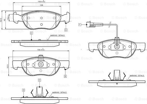 BOSCH 0 986 TB2 282 - Kit pastiglie freno, Freno a disco autozon.pro