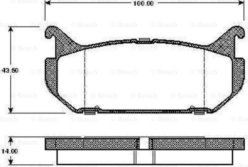 BOSCH 0 986 TB2 230 - Kit pastiglie freno, Freno a disco autozon.pro