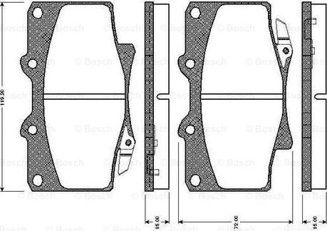 BOSCH 0 986 TB2 238 - Kit pastiglie freno, Freno a disco autozon.pro