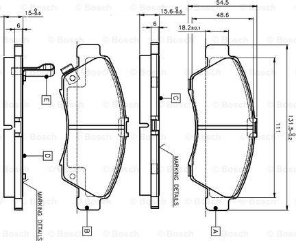 BOSCH 0 986 TB2 233 - Kit pastiglie freno, Freno a disco autozon.pro