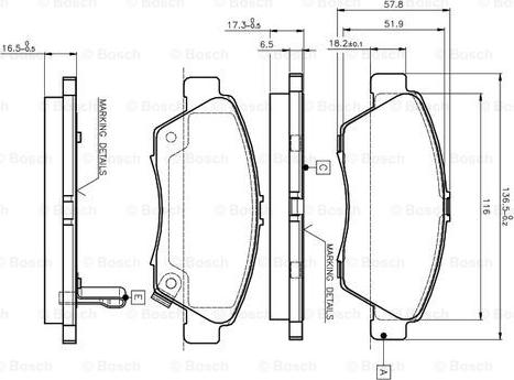 BOSCH 0 986 TB2 232 - Kit pastiglie freno, Freno a disco autozon.pro