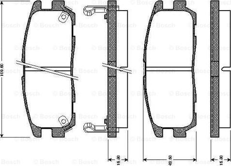 BOSCH 0 986 TB2 237 - Kit pastiglie freno, Freno a disco autozon.pro