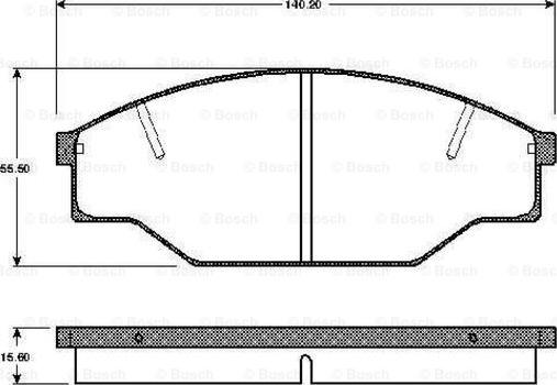 BOSCH 0 986 TB2 224 - Kit pastiglie freno, Freno a disco autozon.pro