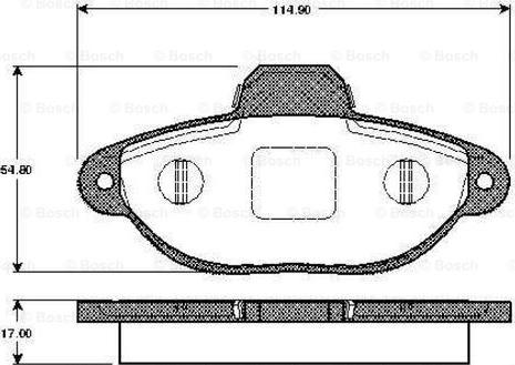 BOSCH 0 986 TB2 225 - Kit pastiglie freno, Freno a disco autozon.pro