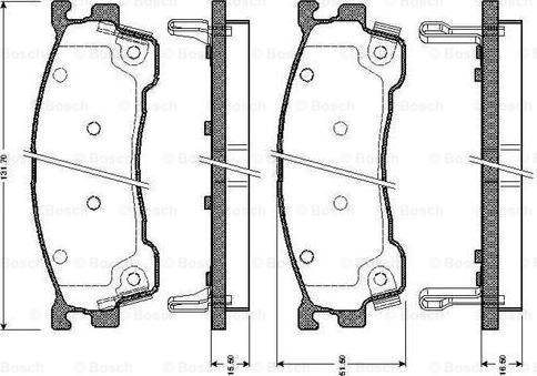 BOSCH 0 986 TB2 226 - Kit pastiglie freno, Freno a disco autozon.pro