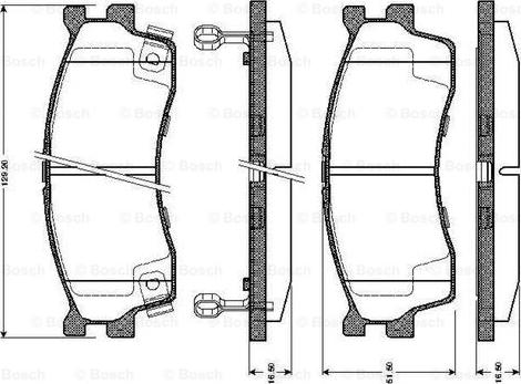 BOSCH 0 986 TB2 228 - Kit pastiglie freno, Freno a disco autozon.pro