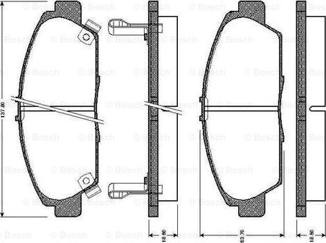 BOSCH 0 986 TB2 223 - Kit pastiglie freno, Freno a disco autozon.pro