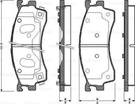 BOSCH 0 986 TB2 227 - Kit pastiglie freno, Freno a disco autozon.pro