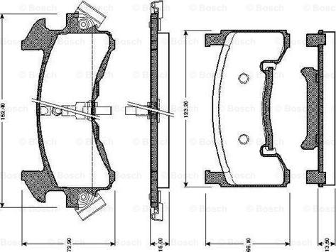 BOSCH 0 986 TB2 270 - Kit pastiglie freno, Freno a disco autozon.pro