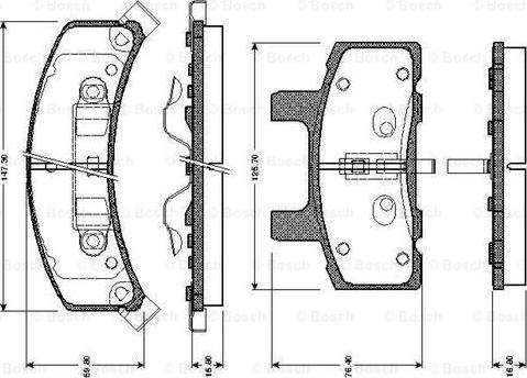 BOSCH 0 986 TB2 271 - Kit pastiglie freno, Freno a disco autozon.pro