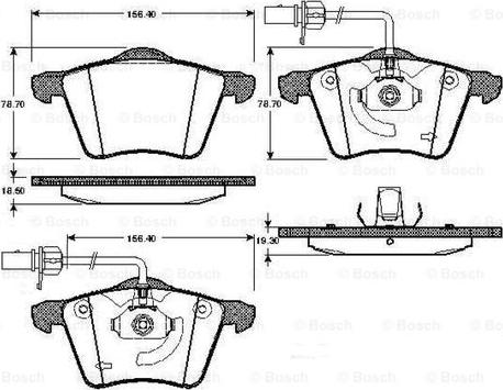 BOSCH 0 986 TB2 795 - Kit pastiglie freno, Freno a disco autozon.pro