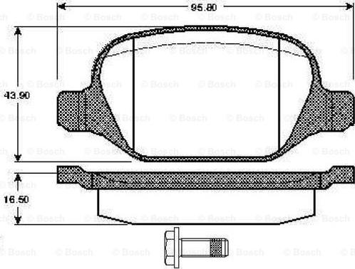 BOSCH 0 986 TB2 797 - Kit pastiglie freno, Freno a disco autozon.pro