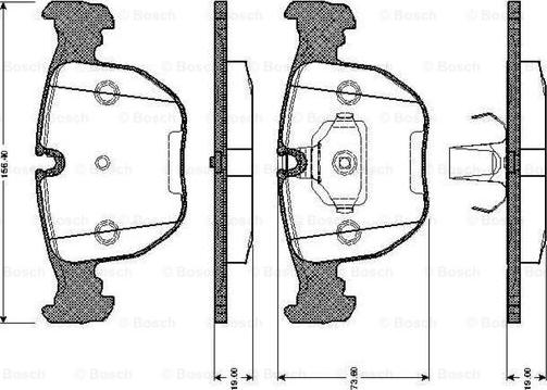 BOSCH 0 986 TB2 743 - Kit pastiglie freno, Freno a disco autozon.pro