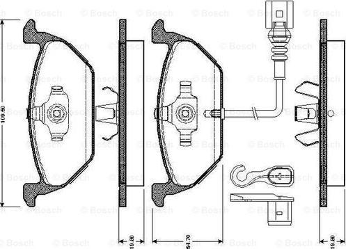 BOSCH 0 986 TB2 756 - Kit pastiglie freno, Freno a disco autozon.pro