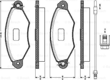 BOSCH 0 986 TB2 761 - Kit pastiglie freno, Freno a disco autozon.pro