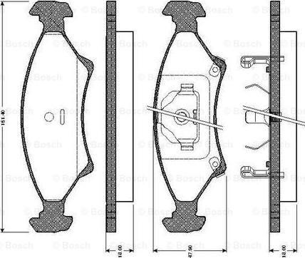 BOSCH 0 986 TB2 716 - Kit pastiglie freno, Freno a disco autozon.pro