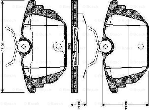 BOSCH 0 986 TB2 780 - Kit pastiglie freno, Freno a disco autozon.pro