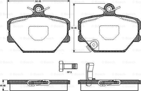 BOSCH 0 986 TB2 787 - Kit pastiglie freno, Freno a disco autozon.pro