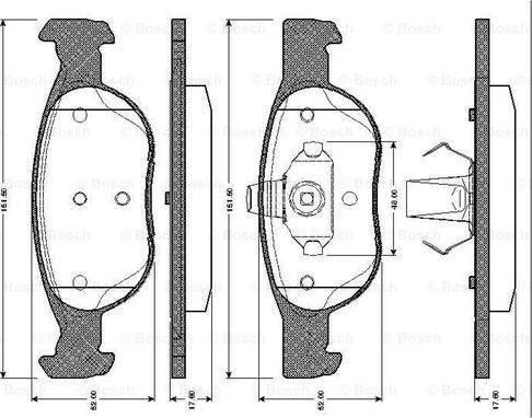 BOSCH 0 986 TB2 731 - Kit pastiglie freno, Freno a disco autozon.pro