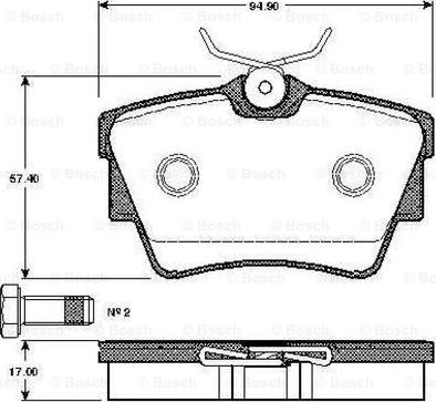 BOSCH 0 986 TB2 737 - Kit pastiglie freno, Freno a disco autozon.pro