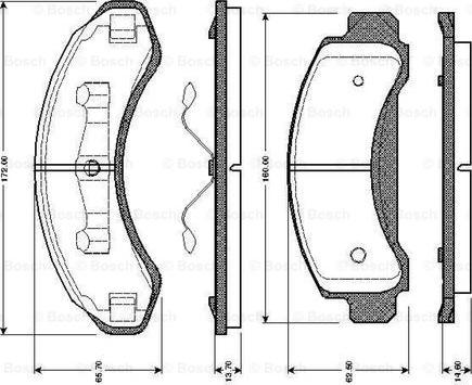 BOSCH 0 986 TB2 728 - Kit pastiglie freno, Freno a disco autozon.pro