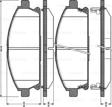 BOSCH 0 986 TB2 775 - Kit pastiglie freno, Freno a disco autozon.pro