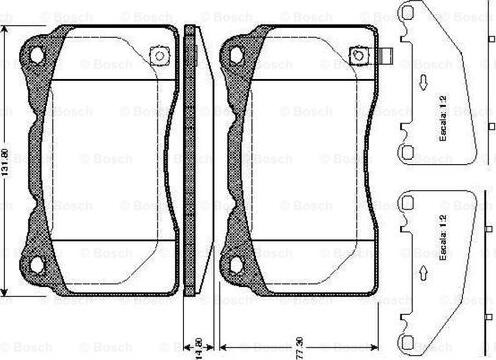 BOSCH 0 986 TB2 773 - Kit pastiglie freno, Freno a disco autozon.pro