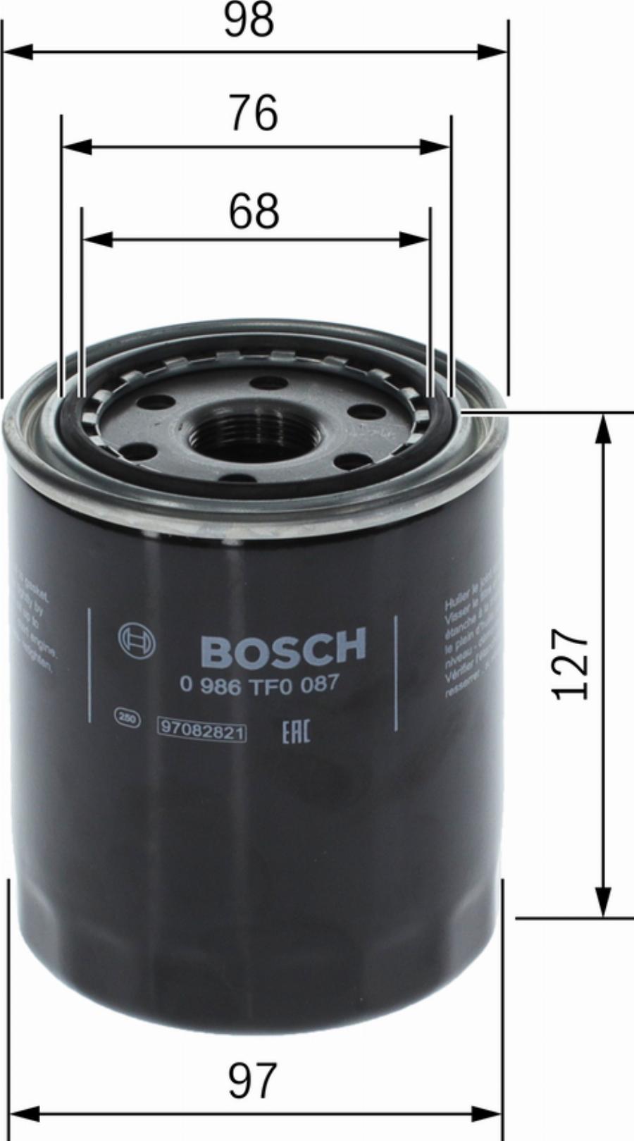 BOSCH 0 986 TF0 087 - Filtro olio autozon.pro