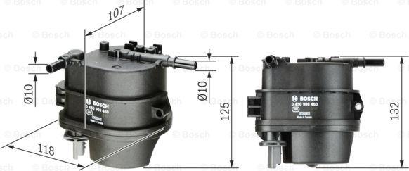 BOSCH 0 450 906 460 - Filtro carburante autozon.pro