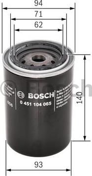 BOSCH 0 451 104 065 - Filtro olio autozon.pro