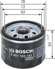 BOSCH 0 451 103 141 - Filtro olio autozon.pro