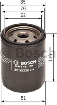 BOSCH 0 451 103 109 - Filtro olio autozon.pro