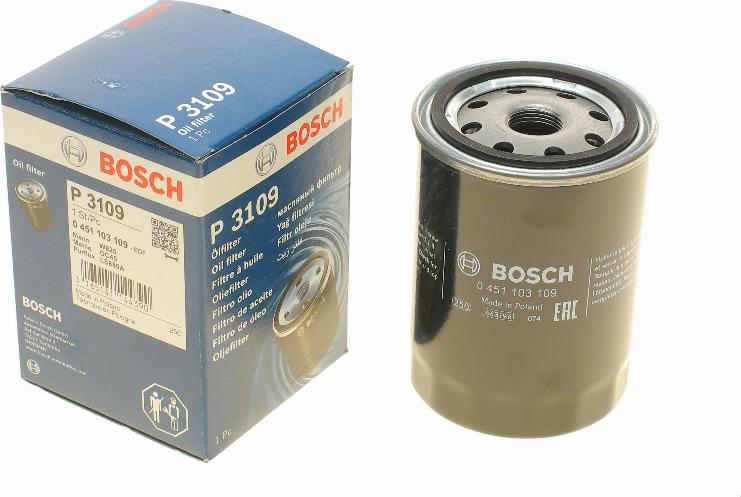 BOSCH 0 451 103 109 - Filtro olio autozon.pro