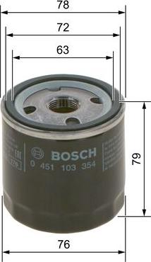 BOSCH 0 451 103 354 - Filtro olio autozon.pro