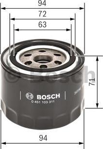 BOSCH 0 451 103 311 - Filtro olio autozon.pro