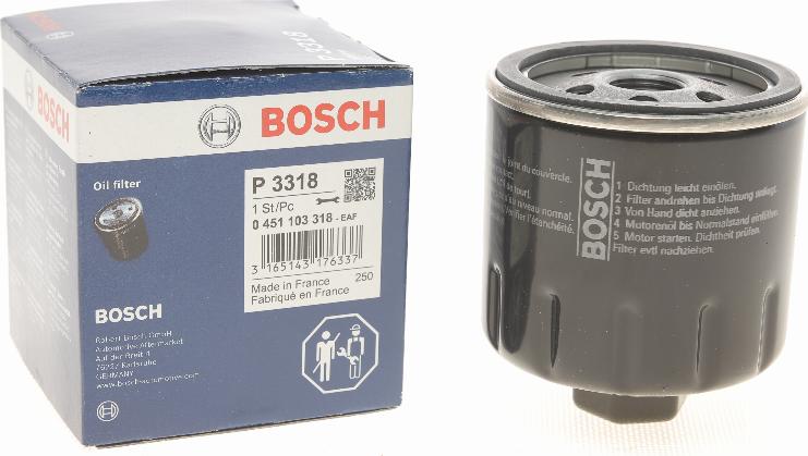 BOSCH 0 451 103 318 - Filtro olio autozon.pro