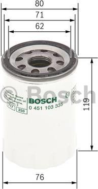 BOSCH 0 451 103 335 - Filtro olio autozon.pro