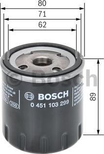 BOSCH 0 451 103 299 - Filtro olio autozon.pro