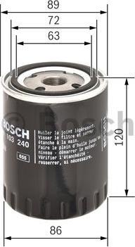 BOSCH 0 451 103 240 - Filtro olio autozon.pro