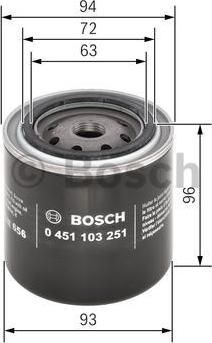 BOSCH 0 451 103 251 - Filtro olio autozon.pro