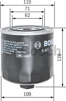 BOSCH 0 451 103 257 - Filtro olio autozon.pro