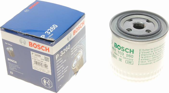 BOSCH 0 451 103 260 - Filtro olio autozon.pro