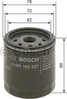 BOSCH 0 451 103 227 - Filtro olio autozon.pro