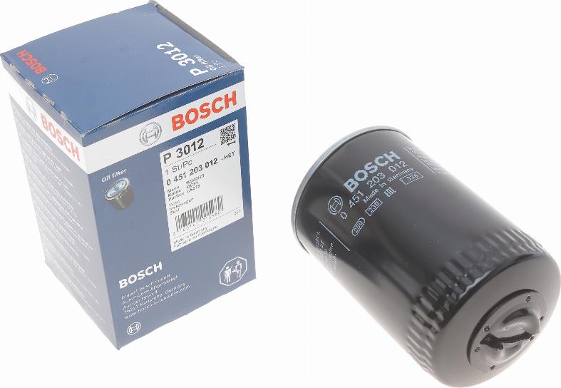 BOSCH 0 451 203 012 - Filtro olio autozon.pro