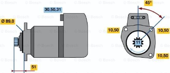 BOSCH 0 001 416 043 - Motorino d'avviamento autozon.pro