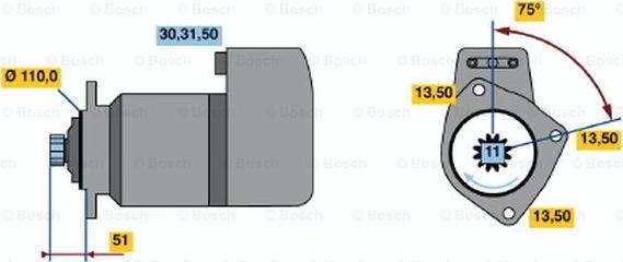 BOSCH 0 001 416 068 - Motorino d'avviamento autozon.pro