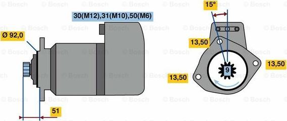 BOSCH 0 001 416 002 - Motorino d'avviamento autozon.pro